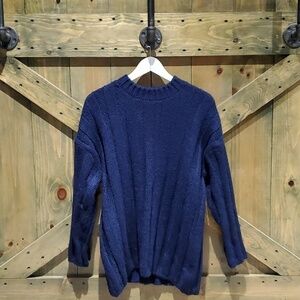 ZARA CHUNKY KNIT SWEATER SIZE SMALL BLUE